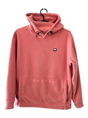 Montec Pink Oversized Delta W Hooded Fleece Size XS